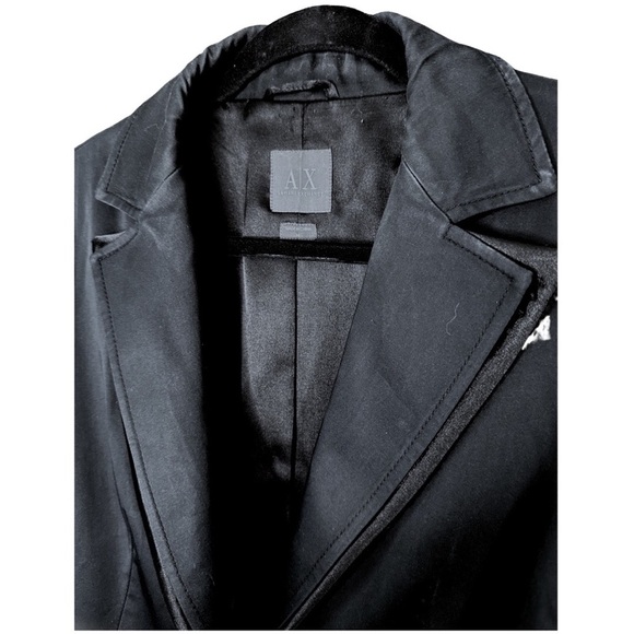 [ ARMANI EXCHANGE ] Deep Navy Tuxedo Blazer w/Black Satin Trim : M : Like New - Picture 3 of 3